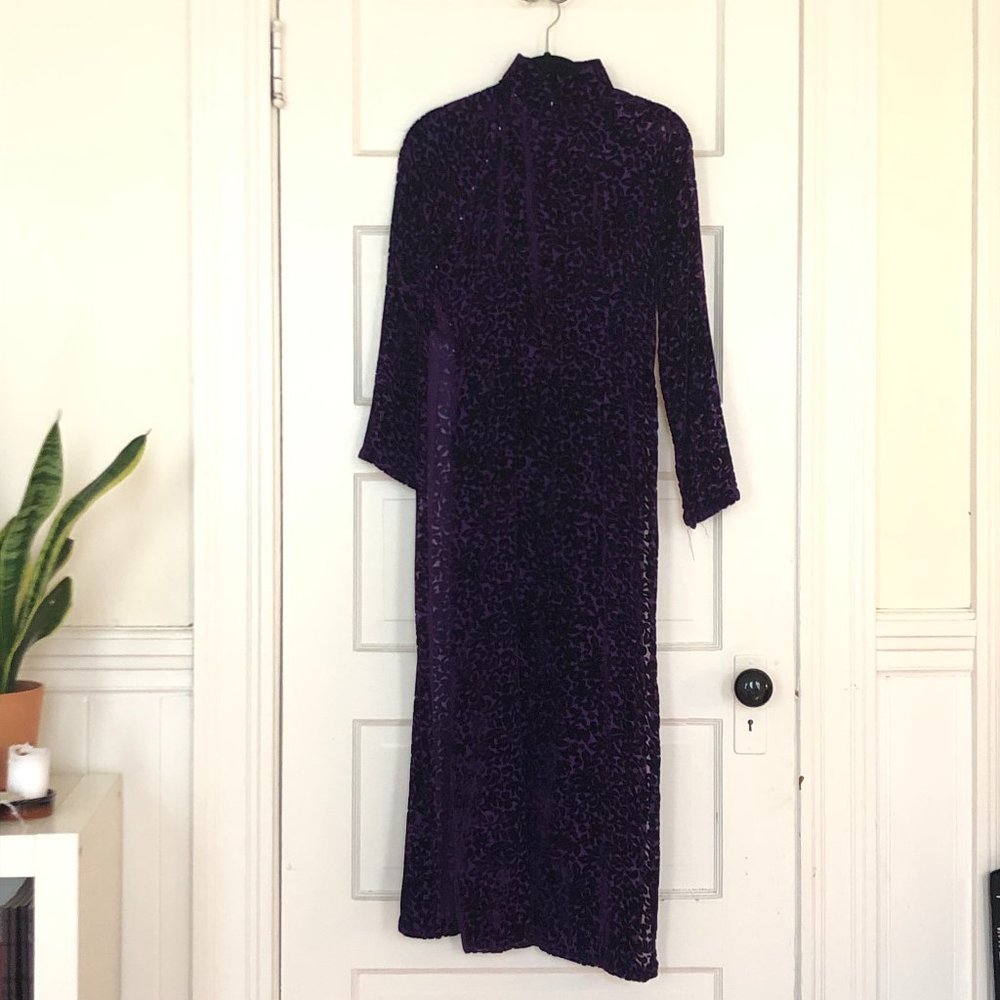 Vintage patterned velvet tunic